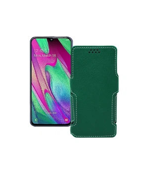 Чохол-книжка з екошкіри для телефону Samsung Galaxy A40 (A405) Темно-зелений