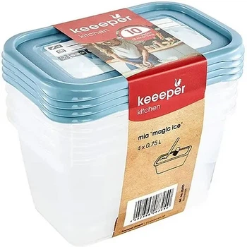 Комплект ємностей для морозилки прямокутний Polar 4*0,75 л 3013 KEEEPER