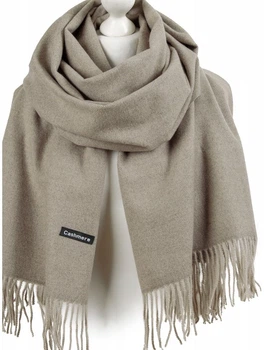 Жіночий кашеміровий, елегантний шарф, теплий, зимовий Fanabella Cashmere сірий 70 х 200 см (D23Nr11)