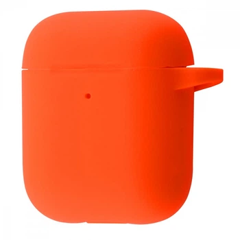 Чехол силиконовый с карабином Wave Premium Silicone Case для Apple AirPods 1/2 orange