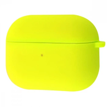 Чехол силиконовый с микрофиброй Wave Silicone Case для Apple AirPods Pro yellow