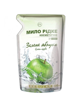 Мило рідке REGULAR косметичне Зелене яблуко Дой-пак Kombi Factory (4820000113069)