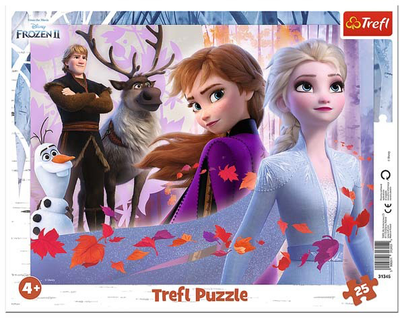 Puzzle ramkowy Trefl Przygoda w Krainie Lodu Frozen 225 elementów (5900511313451)