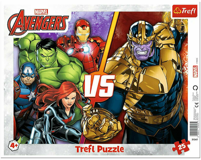 Puzzle ramkowy Trefl Niezwyciężona Drużyna Avengers Disney Marvel 25 elementów (5900511314274)