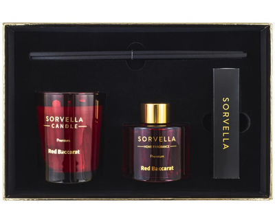 Подарунковий набір Sorvella Perfume Red Baccarat Ароматичний дифузор 120 мл + Ароматична свічка 170 г + Сірники (5905489910749)