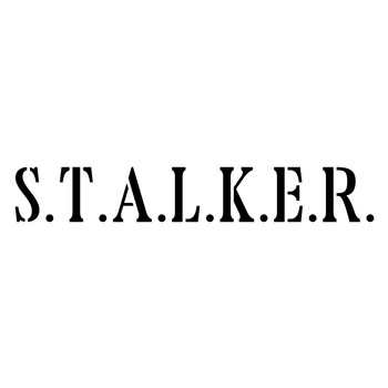 Наклейка на Авто / Мото / Стекло / Кузов " Видеоигра STALKER - Логотип - Надпись - ТИП4 " черный цвет