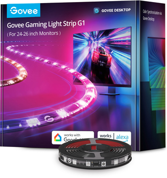 Набор адаптивной подсветки Govee H6609 Gaming Light Strip G1 27-34" RGBIC Wi-Fi/Bluetooth Черный (H6609312)