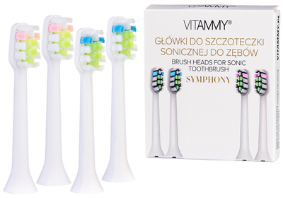 Головки для звукової зубної щітки VITAMMY Symphony, 4 шт білі