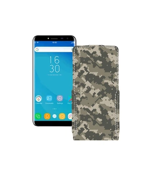 Чохол-флип з екошкіри для телефону Oukitel C8 Хаки-зелений