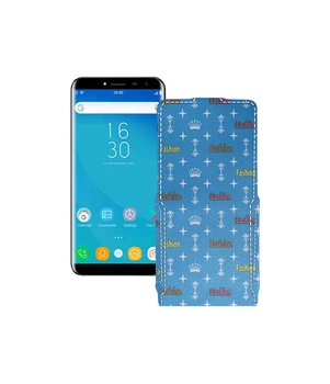 Чохол-флип з екошкіри для телефону Oukitel C8 Фешн блакитний
