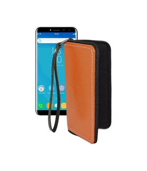 Чохол-гаманець з екошкіри для телефону Oukitel C8 Коричневий