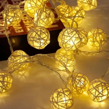 Гирлянда клубочки 2 м 20 Led желтый