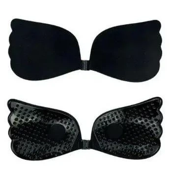 Невидимый бюстгальтер Fly-Bra, Силиконовый бюст без бретелек, Флай бра Волны, Лифчик самоклеющийся без бретелей цвет черный, размер А