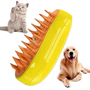 Портативная паровая расческа для кошек и собак Combing Wool EZ-700 Yellow