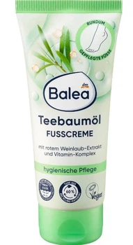 Крем для ухода за кожей ног Balea Fusscreme Teebaumöl с маслом чайного дерева 100мл Германия 4066447377262