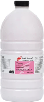 Тонер Static Control 3 Okidata универсальный 1 кг Глянцевый Magenta (фасованный) (OKIUNIV3-1KG-MA-P)