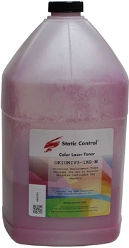 Тонер Static Control 3 Okidata универсальный 1 кг Глянцевый Magenta (OKIUNIV3-1KG-M)