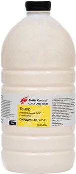 Тонер Static Control 3 Okidata универсальный 1 кг Глянцевый Yellow (фасованный) (OKIUNIV3-1KG-Y-P)