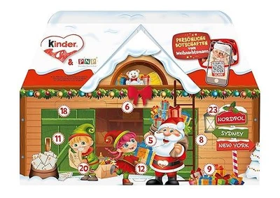 Новорічний адвент-календар будиночок із солодощами Kinder 3D House 234 г