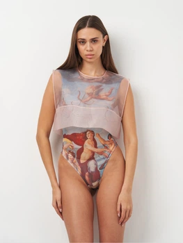 Футболка жіноча Zara 2462/841 L Пудрова (02462841942044)