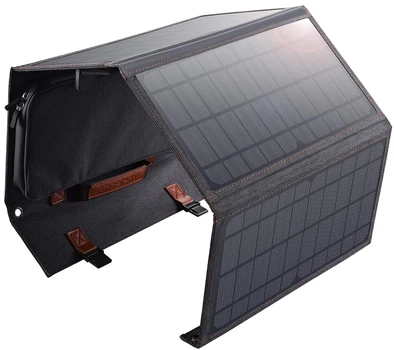 Портативний зарядний пристрій сонячна панель Choetech 36W (вихід Type-C 20W PD3.0 + USB-A 18W QC3.0) складна з вологозахистом