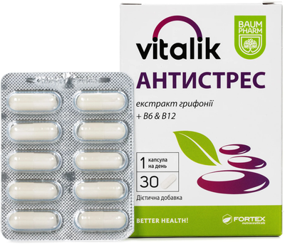 Vitalik антистрес Baum Pharm таблетки №30 (3800212719014)