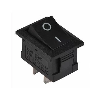 Кнопка міні вимикач KCD1 ON/OFF 2pin spst (6A-10А 125В-250В 21*15мм) Чорний (98)