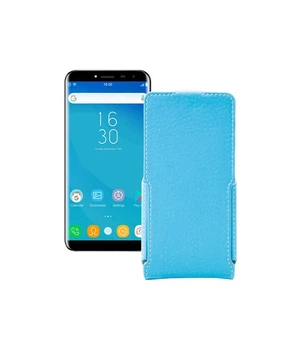 Чохол-флип з екошкіри для телефону Oukitel C8 Блакитний