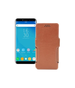 Чохол-книжка з екошкіри для телефону Oukitel C8 Коричневий