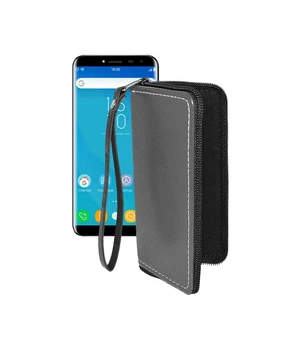 Чохол-гаманець з екошкіри для телефону Oukitel C8 Сірий