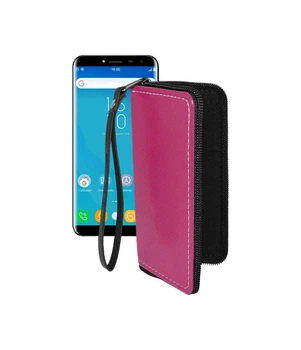 Чохол-гаманець з екошкіри для телефону Oukitel C8 Рожевий