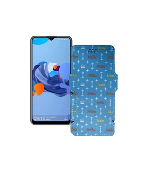 Чохол-книжка з екошкіри для телефону Oukitel C19 Фешн блакитний
