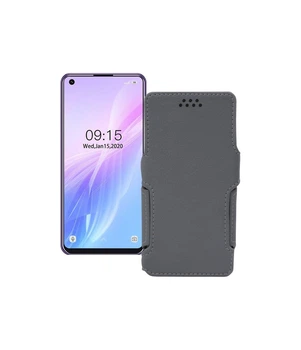Чохол-книжка з екошкіри для телефону Oukitel C18 Pro Сірий