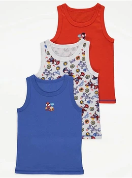 Майки (3 штук) для мальчиков George 574/5741/0318 86-92 разноцветные