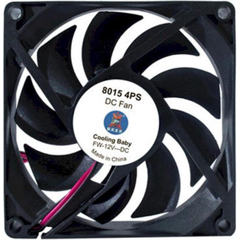 Вентилятор для корпусу Cooling Baby 80мм SB 2500 об/хв 24.3 дБ 4pin (8015 4PS)