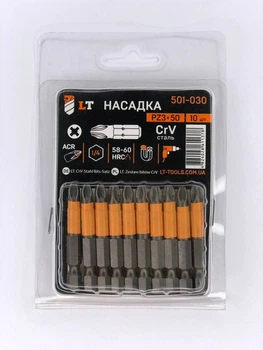 Насадка РZ3*50мм, 1/4", CrV "LEVTOOLS" 501-030