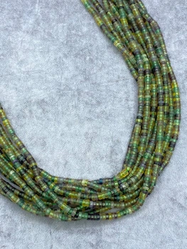 Флюорит на нитці без замка 4 мм 40 см Зелений 10070