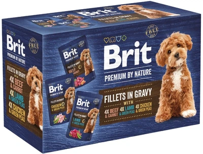 Вологий корм для собак Brit Premium Fillets in Gravy Multipack для малих порід