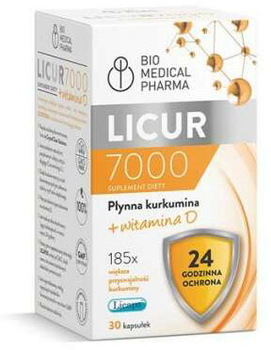 Witaminy Bio Medical Pharma Licur 7000 + Witamina D 60 kapsułek (5905669622417)