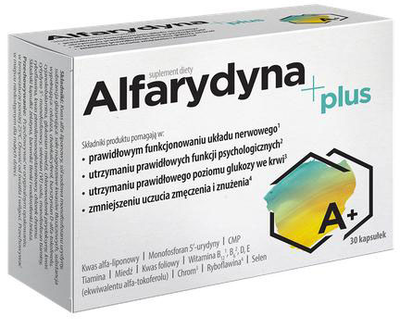 Naturalny suplement diety Aflofarm Alfarydyna Plus 30 kapsułek (5902802708106)