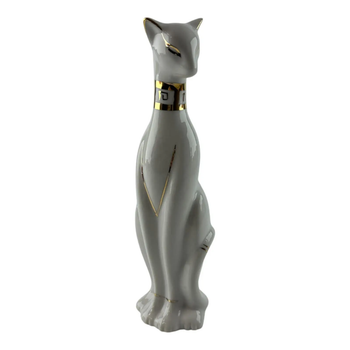 Кошка керамическая белая 35993