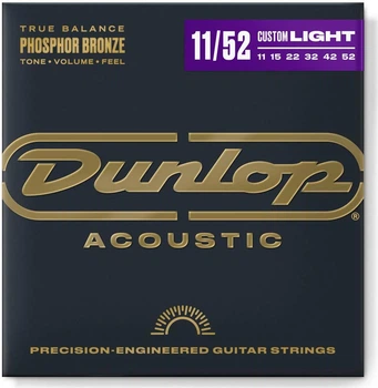 Струны для акустической гитары Dunlop DAP1152 Phosphor Bronze Acoustic Guitar Strings (11-52)