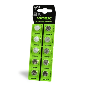 Батарейка Videx AG13 (LR44) Alkaline (блістер)