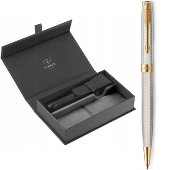 Подарочный набор Parker SONNET Silver Mistral GT BP (шариковая ручка + кожаный чехол)