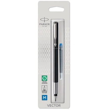 Ручка перьевая Parker VECTOR Black FP M (в блистере)