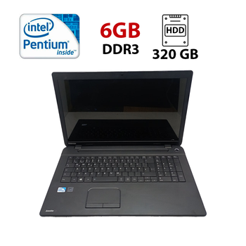 Ноутбук Toshiba 17 / 17.3" (1600x900) TN / Intel Pentium 2020M (2 ядра по 2.4 GHz) / 6 GB DDR3 / 320 GB HDD / Intel HD Graphics / WebCam б/у