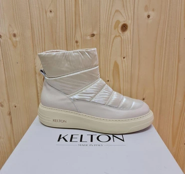 Дутики женские Kelton лакова кожа 1624 42р Бежевые