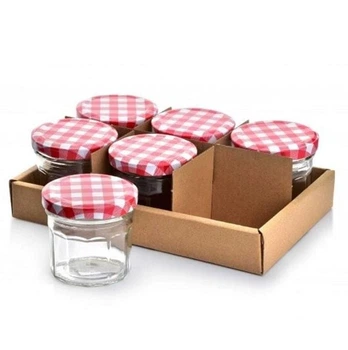 Комплект стеклянных банок Flora BASIC KITCHEN 80 мл. 6 шт. 35441