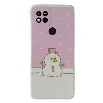 Чехол Новогодний Kassel Premium для Xiaomi Redmi 10A (06) Снеговик новогодний