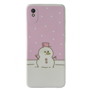 Чехол Новогодний Kassel Premium для Xiaomi Redmi 9A (06) Снеговик новогодний